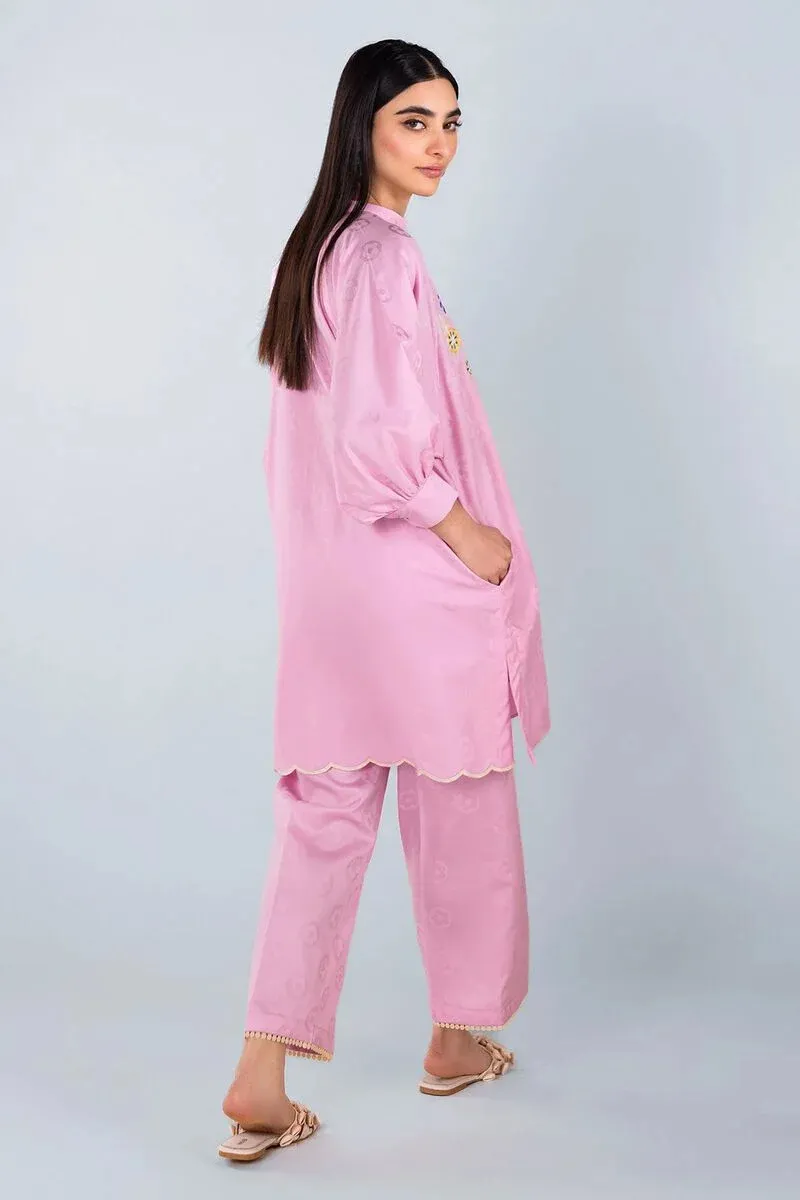 2 Piece | Kurta & Pants | Color Pink