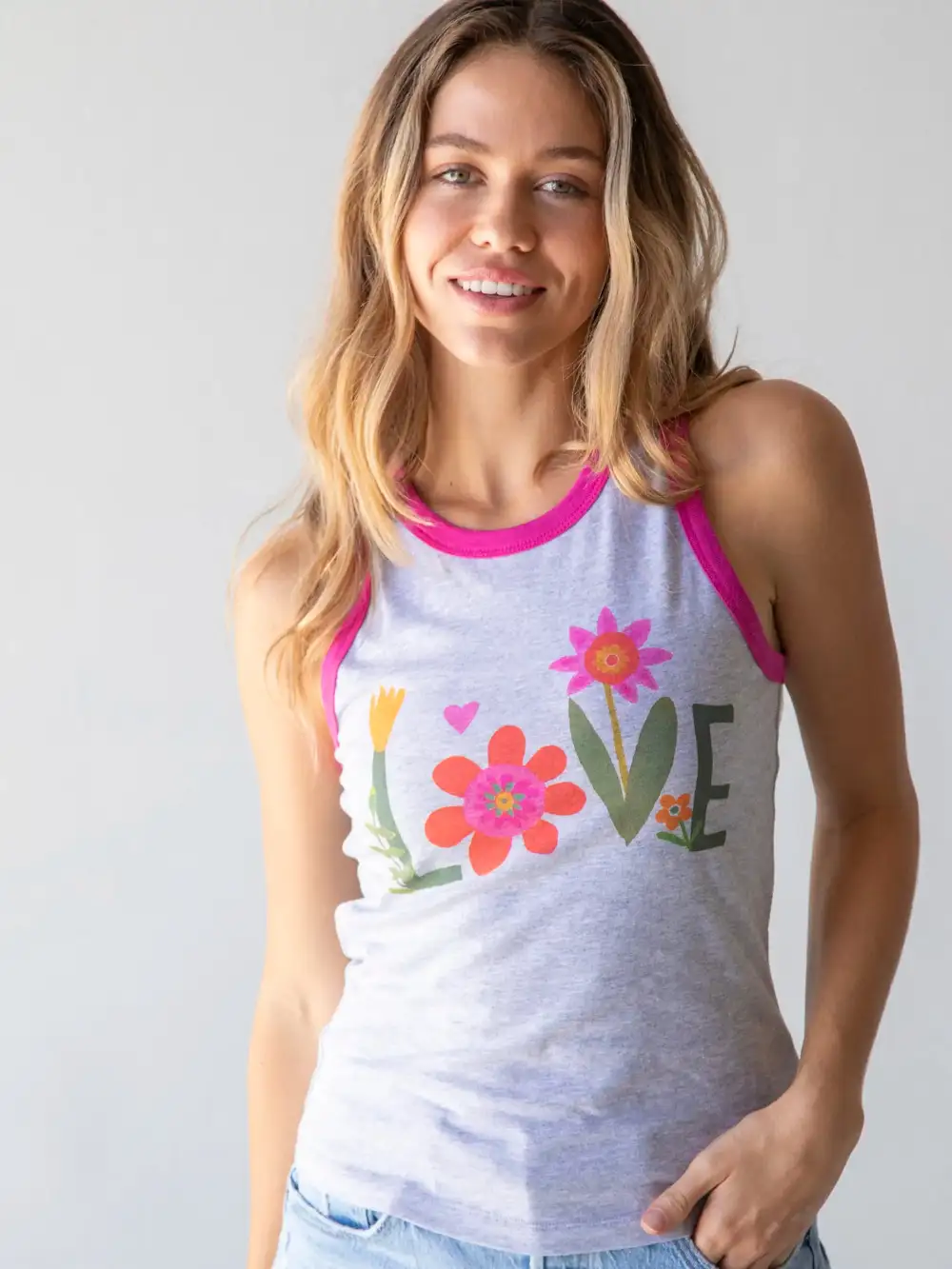 Ringer Tank Top - Love