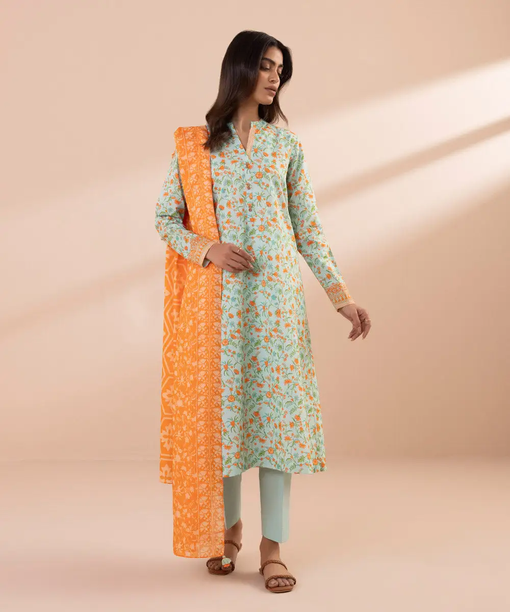 3 Piece - Printed Lawn Suit