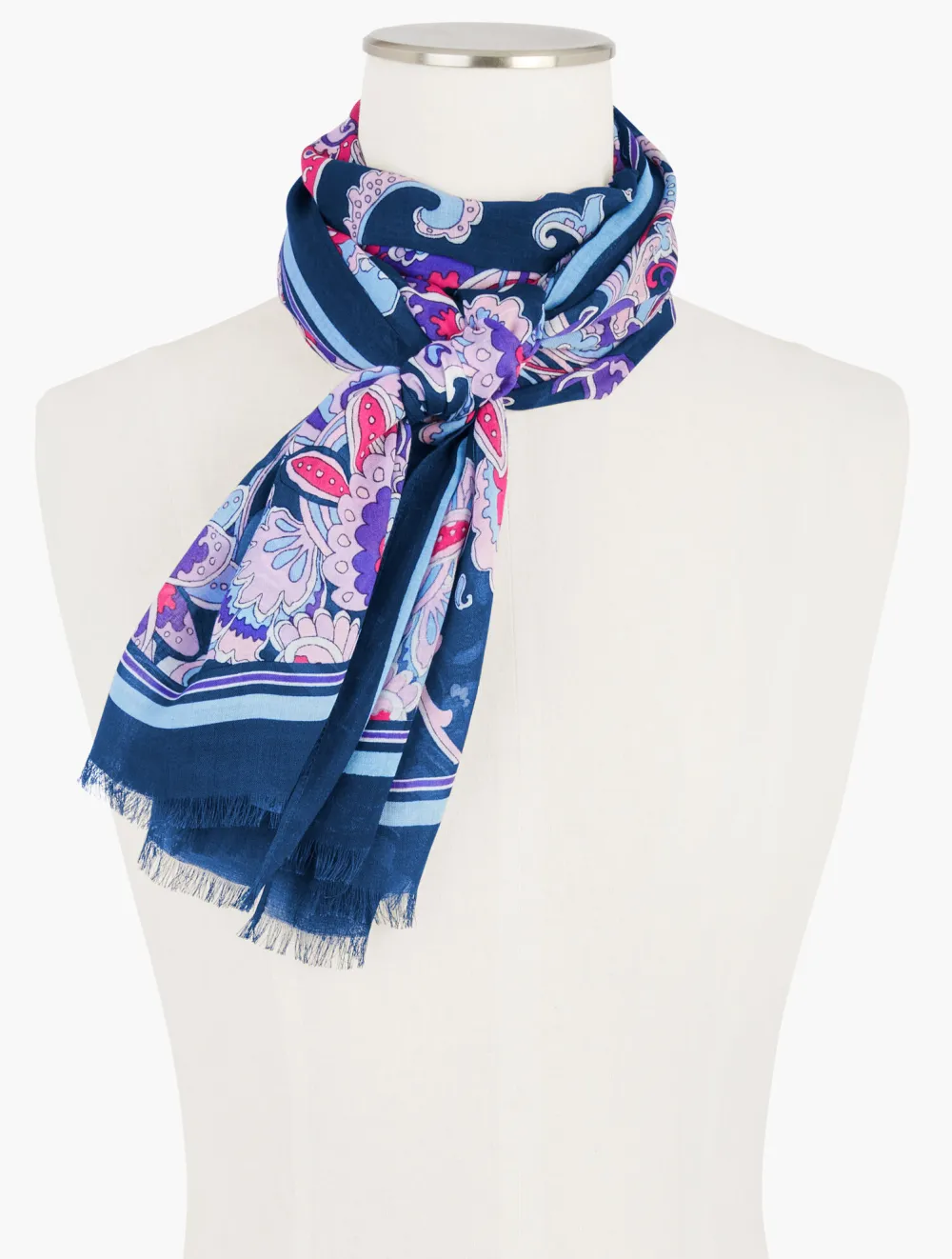 Swirl Floral Oblong Scarf