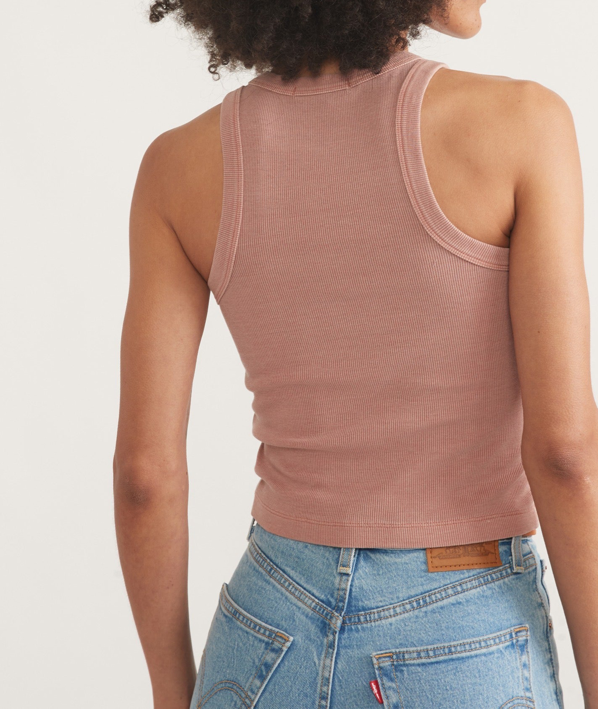 Rust Sun In High Neck Crop Tank