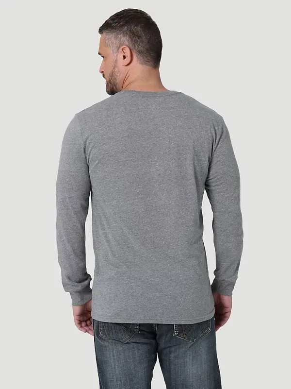 MEN'S GEORGE STRAIT LONG SLEEVE GRAPHIC T-SHIRT IN GRAPHITE HEATHER