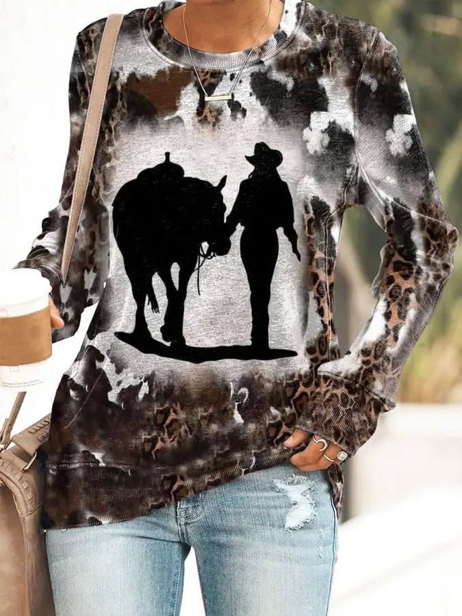 🔥Buy 3 Get 10% Off🔥Women's Western Print Sweatshirt