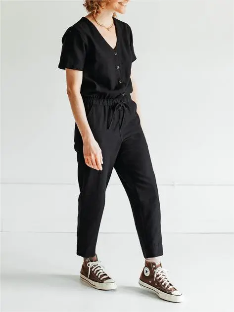 The Thea Black Jumpsuit