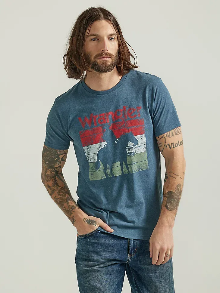 MEN'S COWBOY T-SHIRT IN MIDNIGHT NAVY