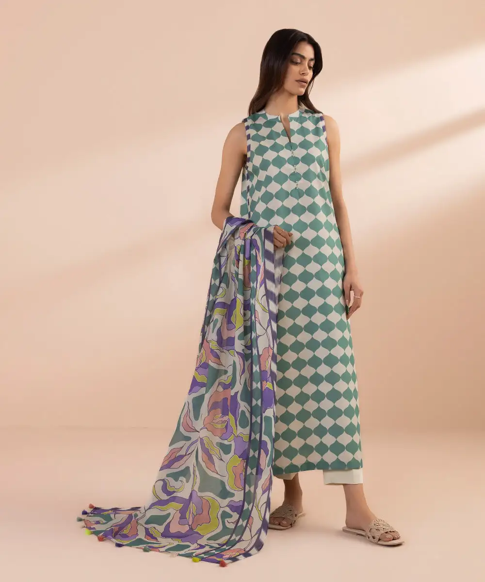 2 Piece - Printed Lawn Suit