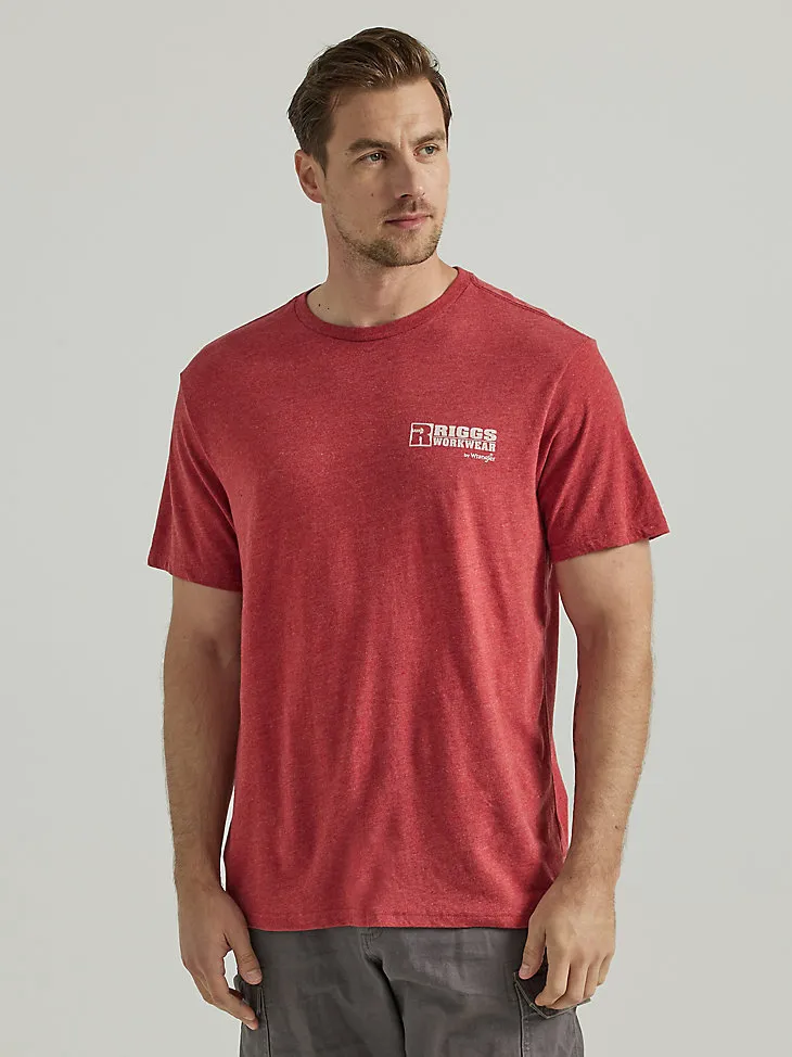 WRANGLER® RIGGS WORKWEAR® RELAXED BACK GRAPHIC T-SHIRT IN BRICK RED