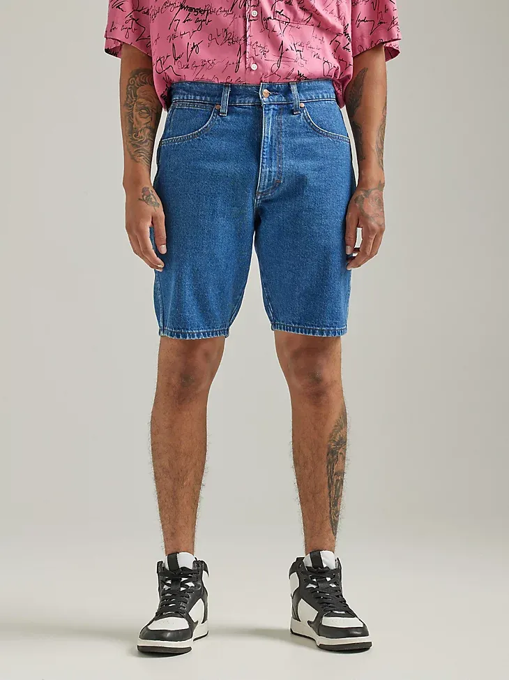 MEN'S RELAXED FIT DENIM SHORT IN COWBOY MID WASH