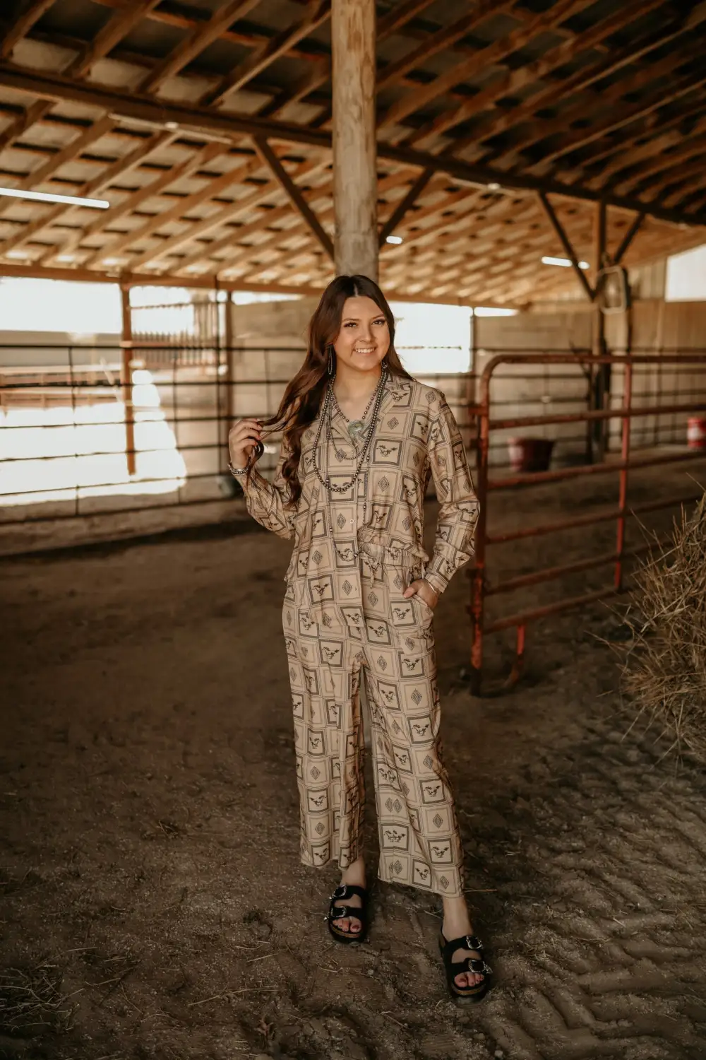 Square Horse Pattern Blouse