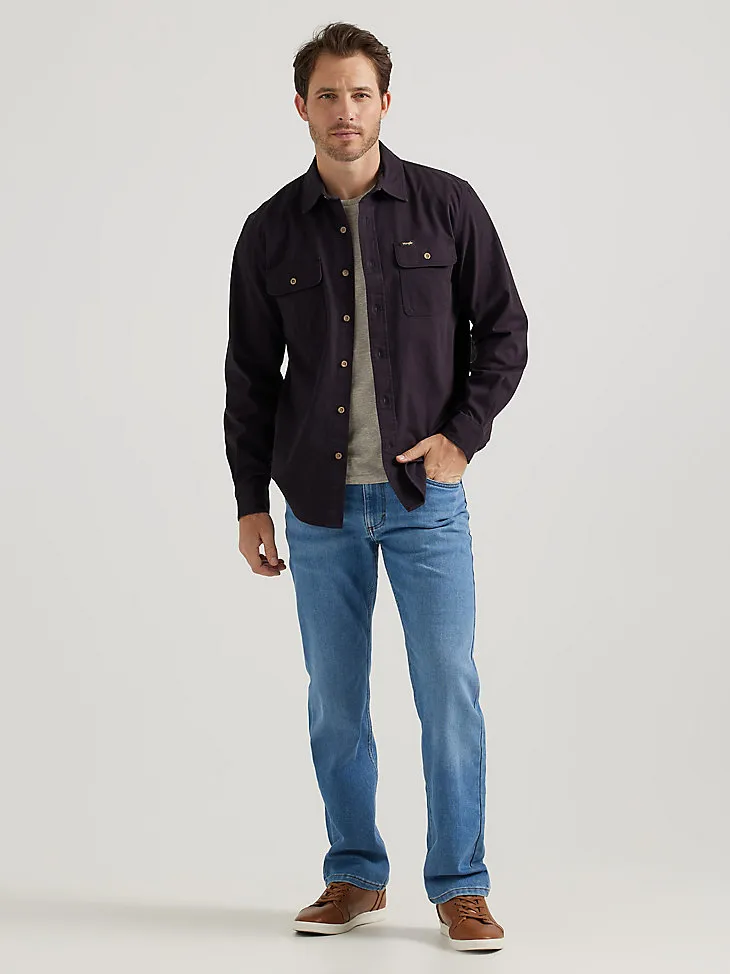 MEN'S WRANGLER® EPIC SOFT™ STRETCH TWILL SHIRT IN ROSIN