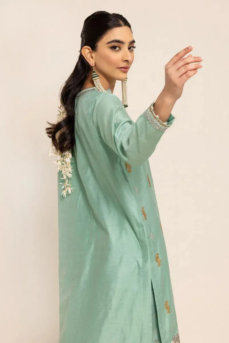 2 Piece | Kurta & Pants | Color Light Green