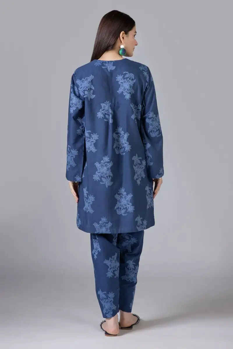 2 Piece | Kurta & Pants | Color Navy blue