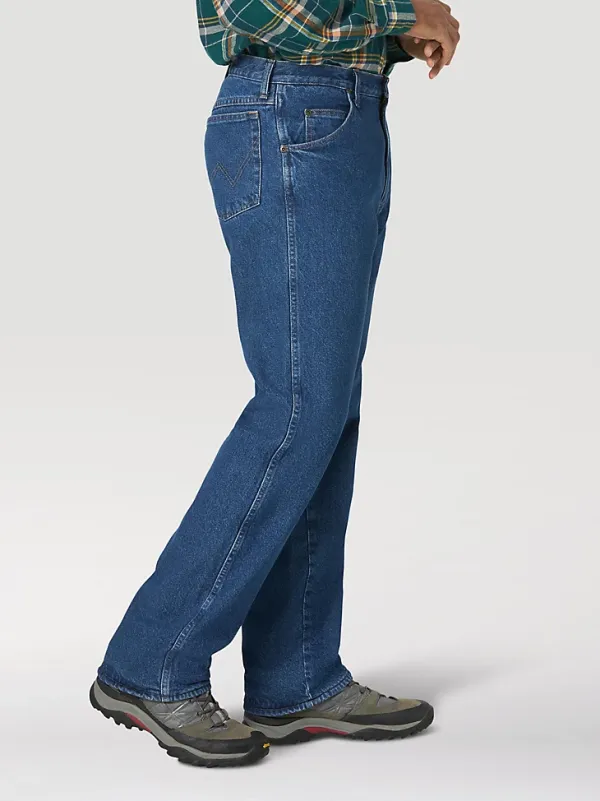 WRANGLER RUGGED WEAR® FLEECE LINED RELAXED FIT JEAN IN STONEWASH