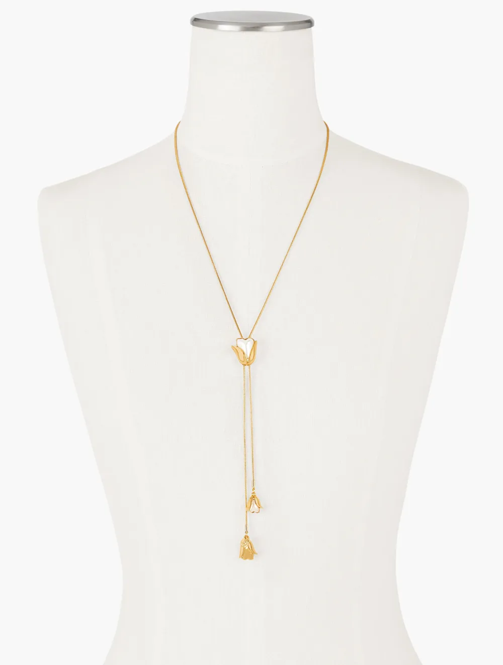 Budding Tulips Lariat Necklace