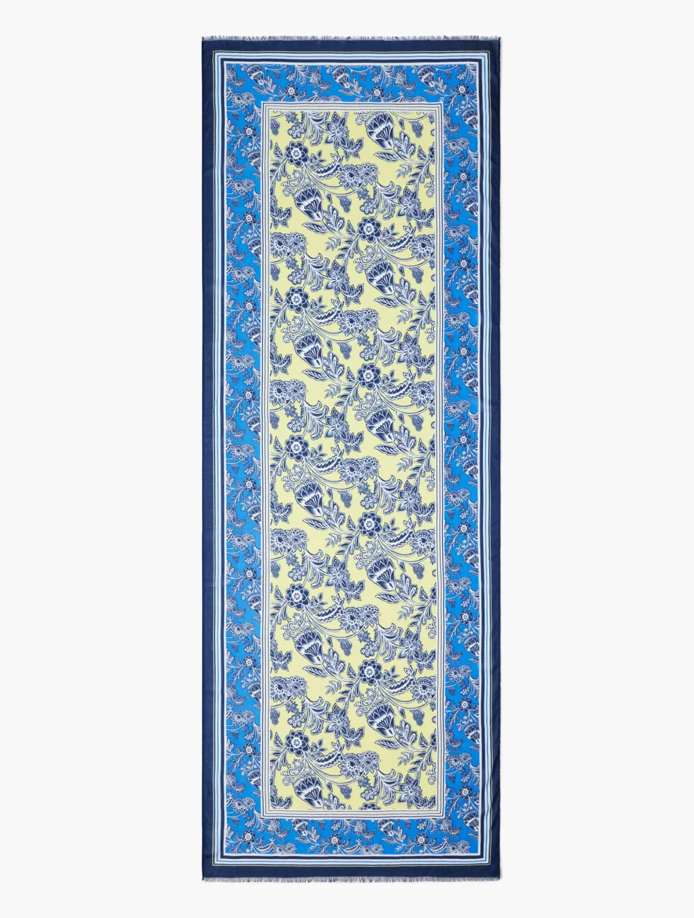 Outlined Floral Oblong Scarf