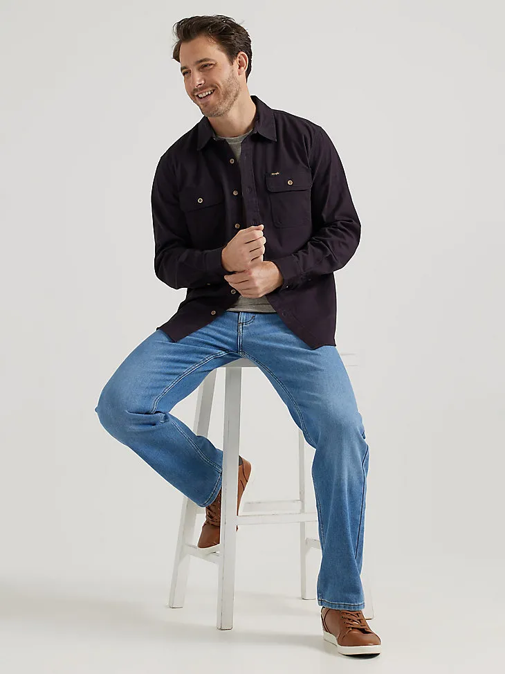 MEN'S WRANGLER® EPIC SOFT™ STRETCH TWILL SHIRT IN ROSIN