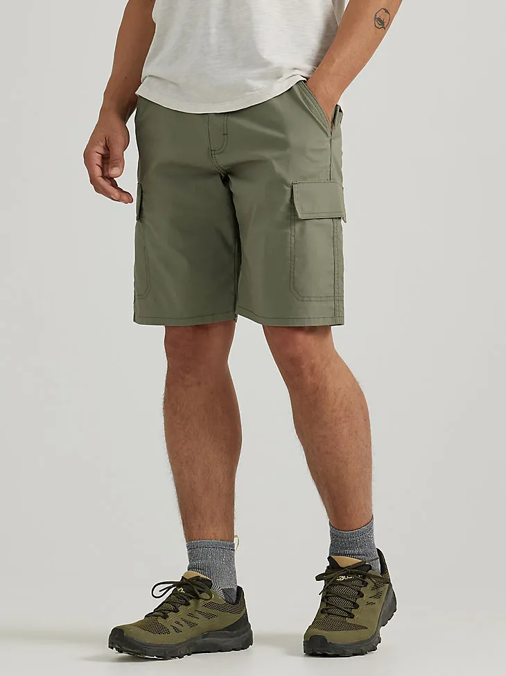 ATG BY WRANGLER™ MEN'S FLEX CARGO SHORT IN DUSTY OLIVE