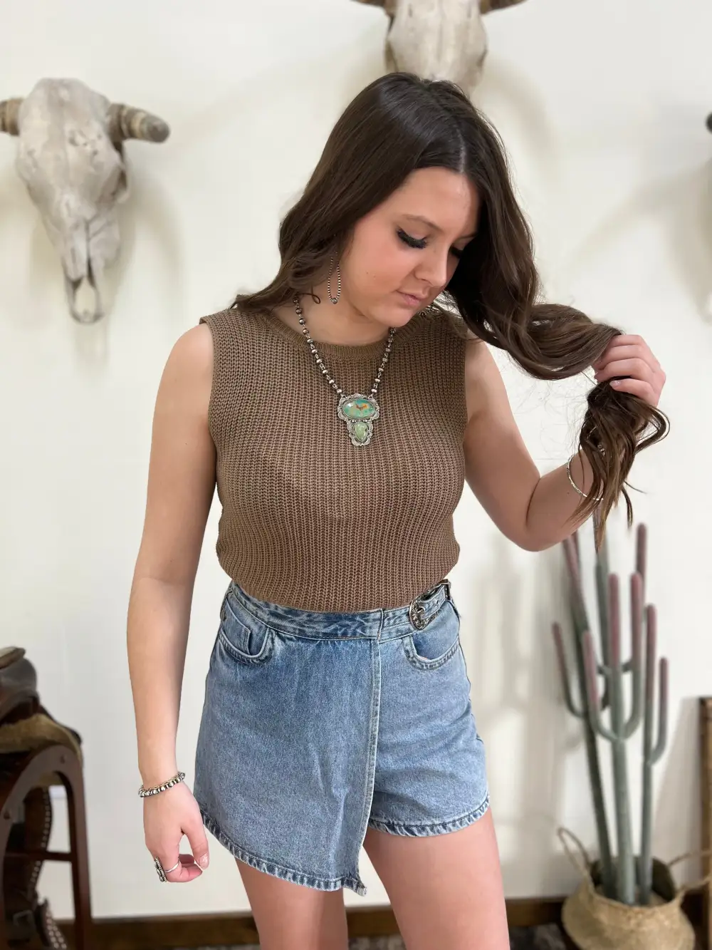 Evangeline Twist Knit Top