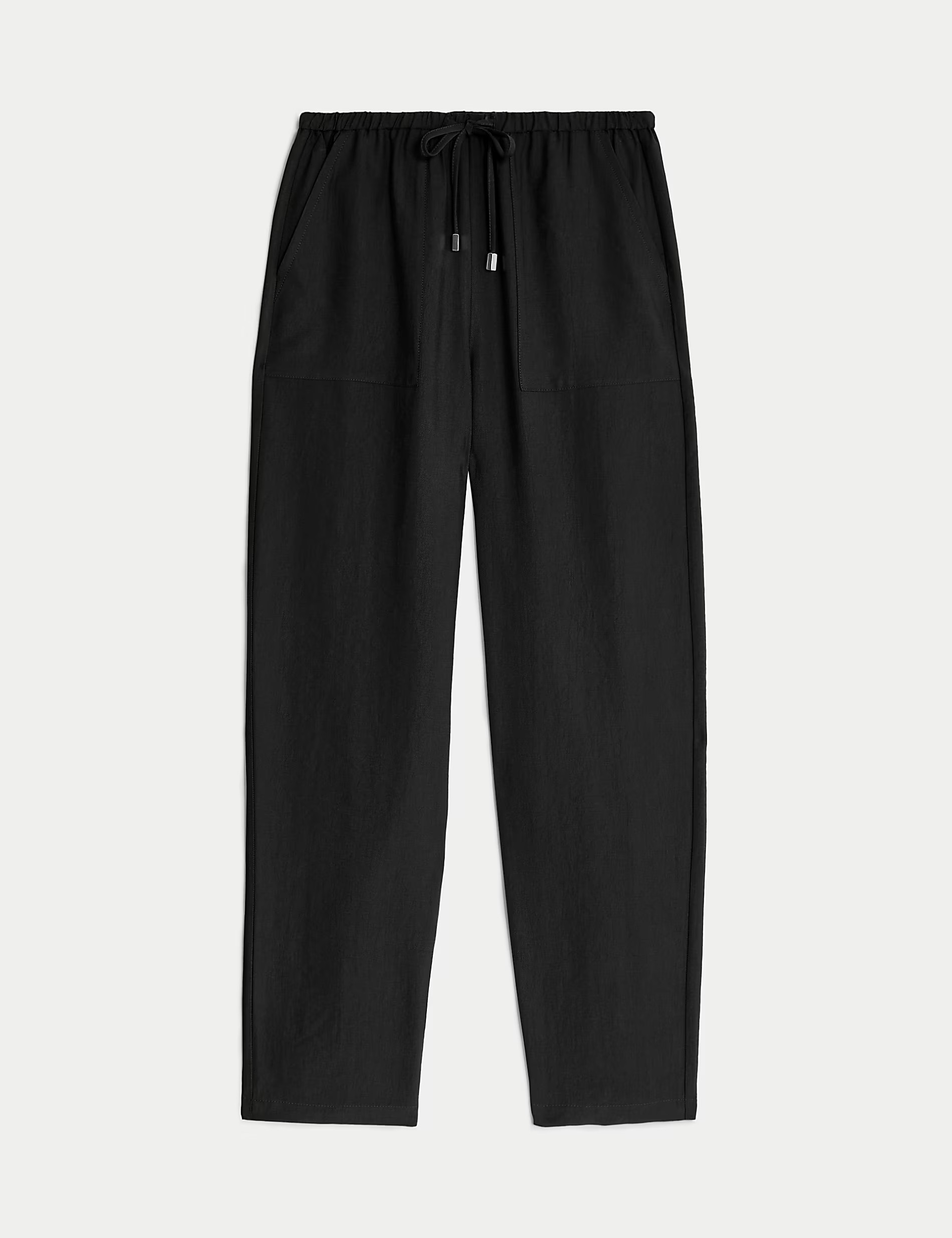 Black Casual Slight Stretch Pants