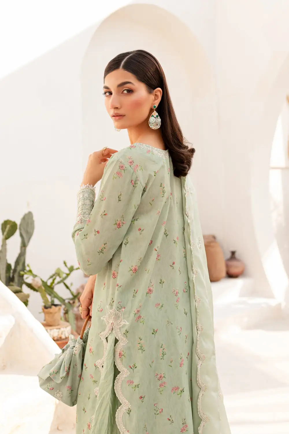 Roya 3Pc - Embroidered Luxe PRET