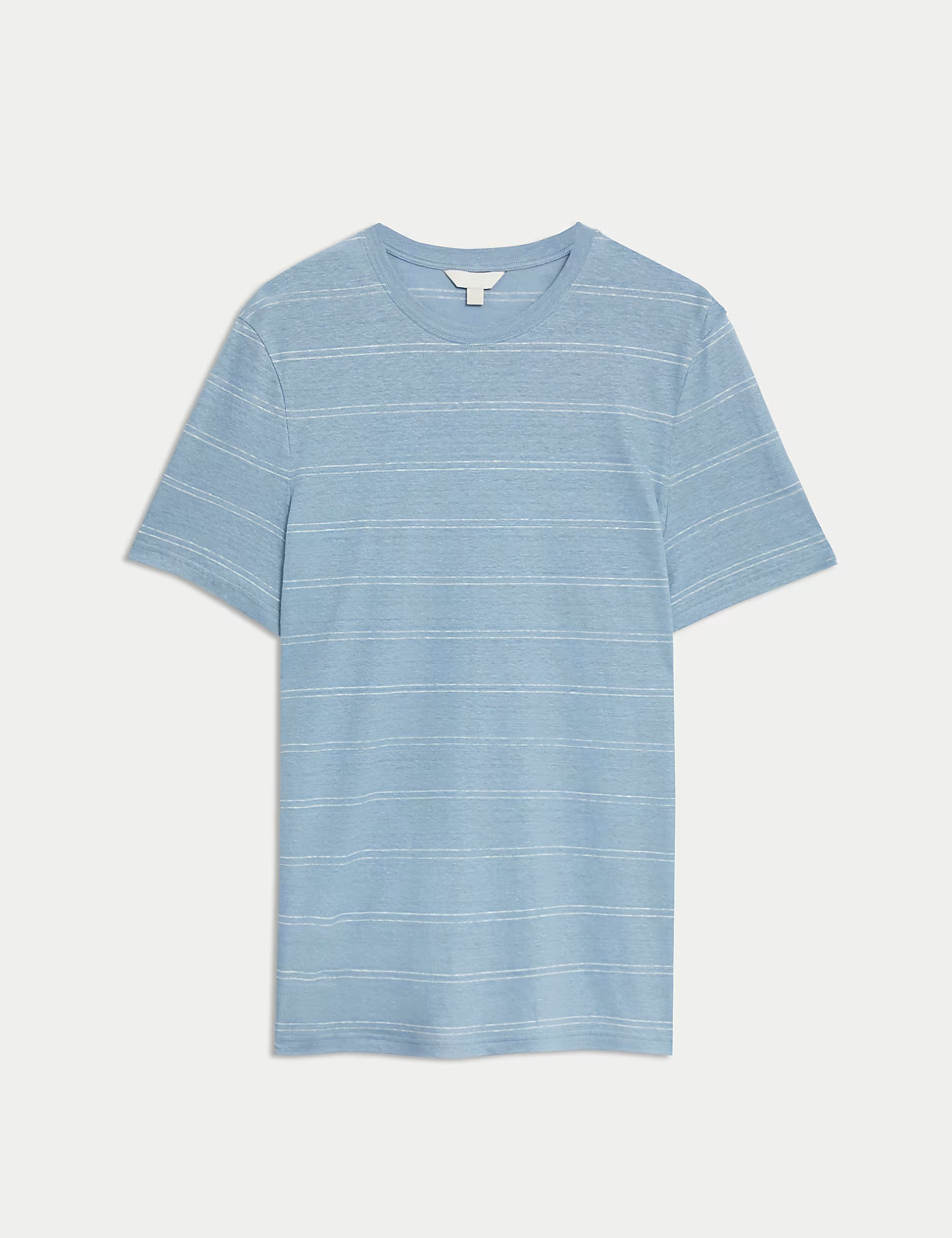 Pure Linen Striped T-Shirt