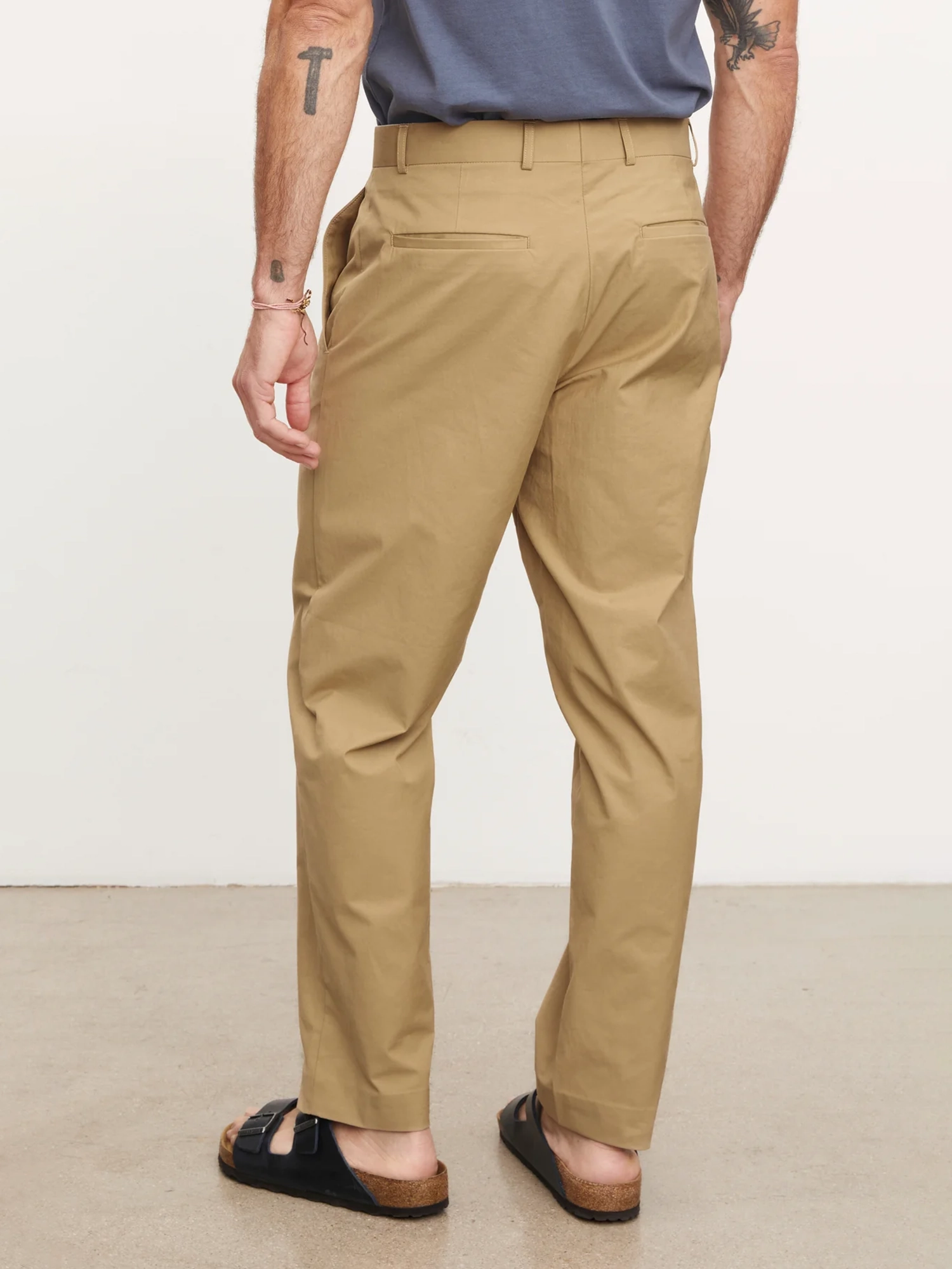 Solid High-Waisted Commuter Pants For Men