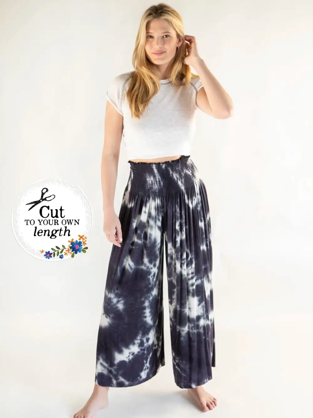 Make A Move Knit Palazzo Pant - Midnight Tie-Dye