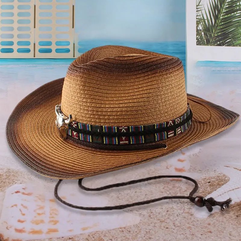 Western Cowboy Ethnic Straw Hat