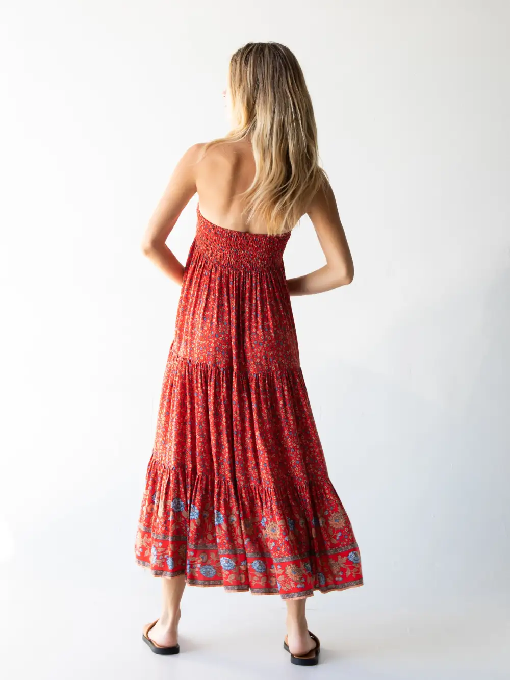 Hanna Convertible Maxi Skirt - Red Ditsy