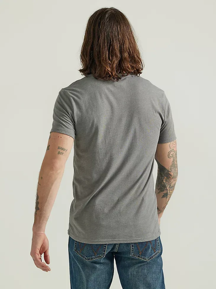 MEN'S DESERT BRONCO T-SHIRT IN PEWTER