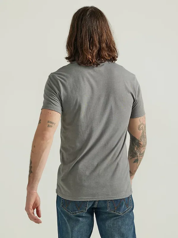 MEN'S DESERT BRONCO T-SHIRT IN PEWTER