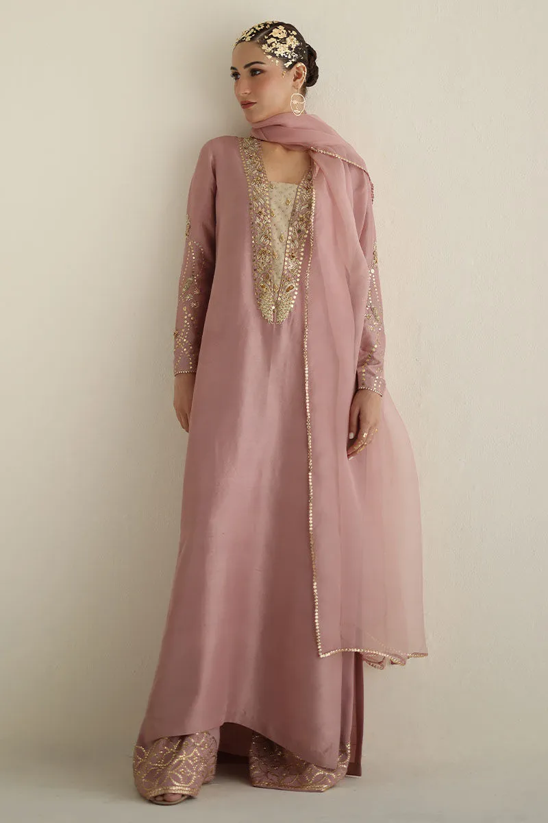 Embellished raw silk sets