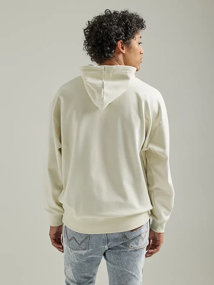 MEN'S MARINER KABEL LOGO HOODIE IN LILLY WHITE