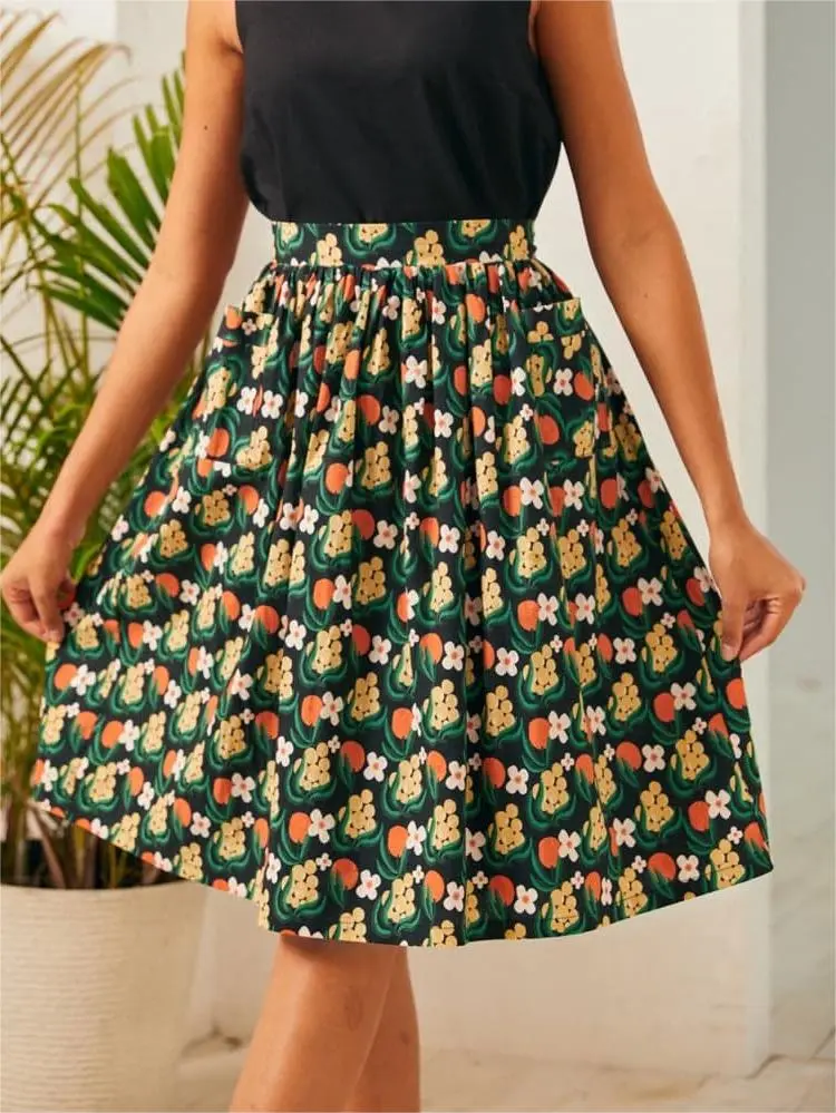 Ocean Breeze Midi Skirt