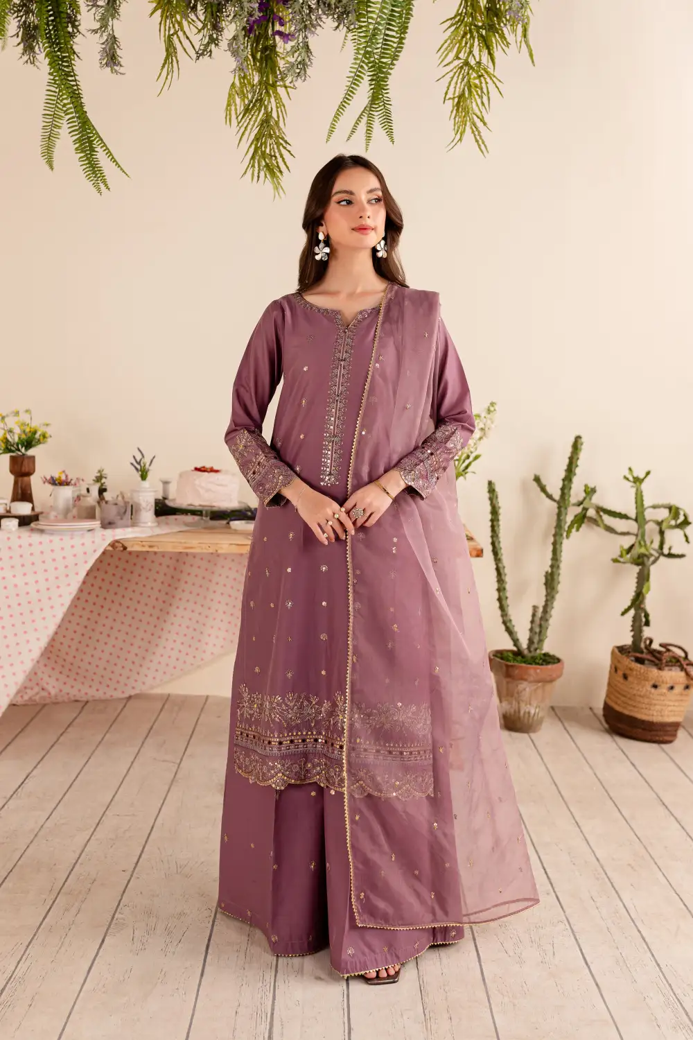 Thanos 3Pc - Embroidered Lawn Dress