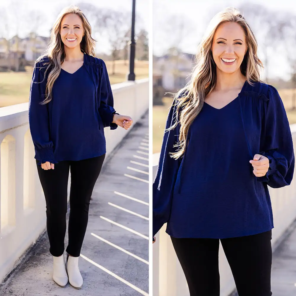 Runaway Rogue Top, Navy