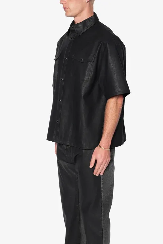 LEATHER S/S SHIRT