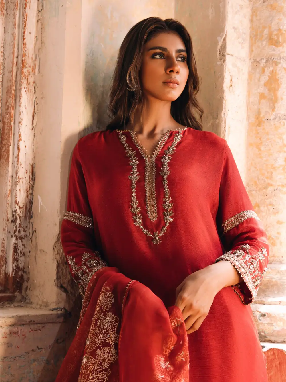 ALISHA KURTA W/ SKINNY SHALWAR & DUPATTA