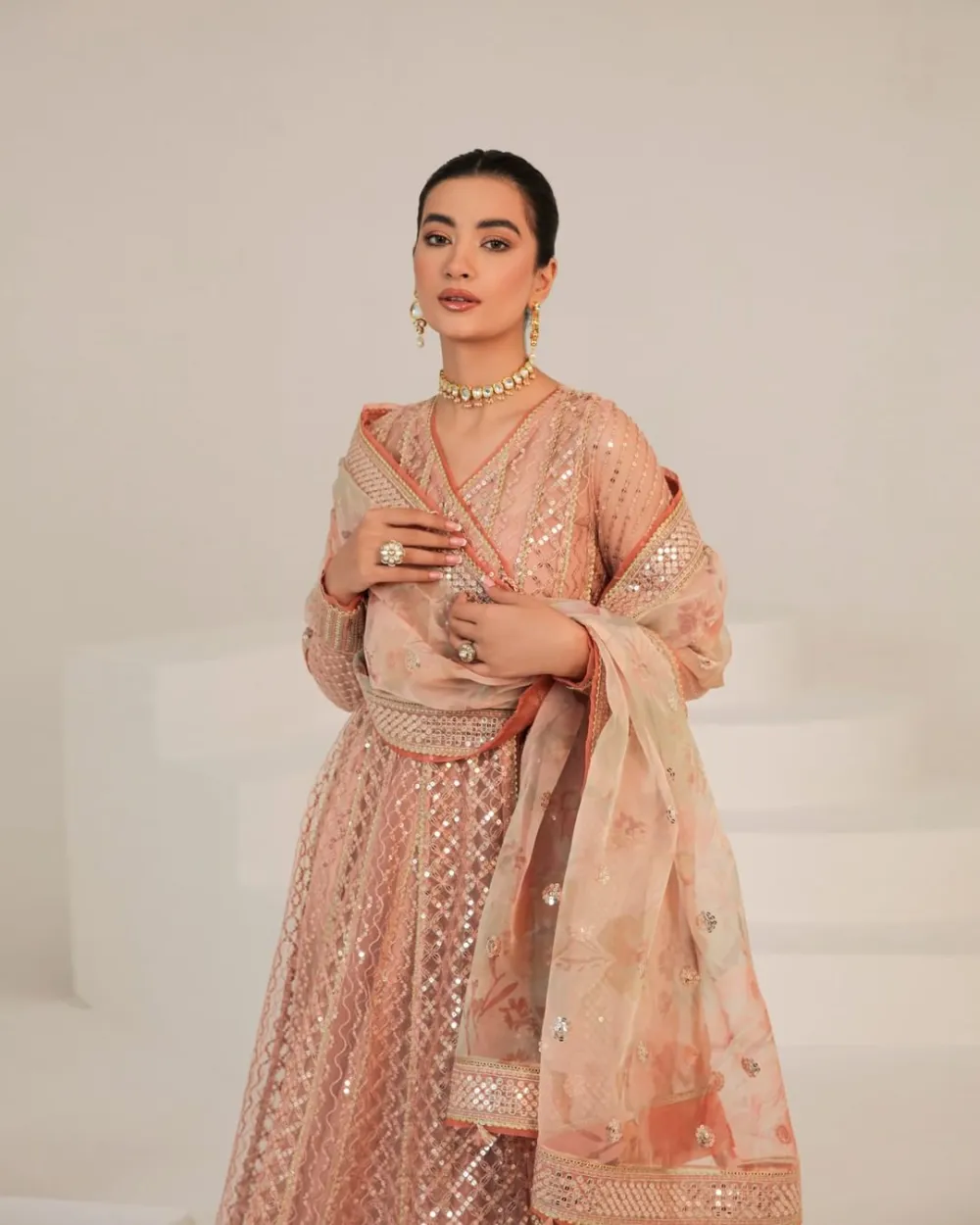 Embroidered Raw Silk Sets