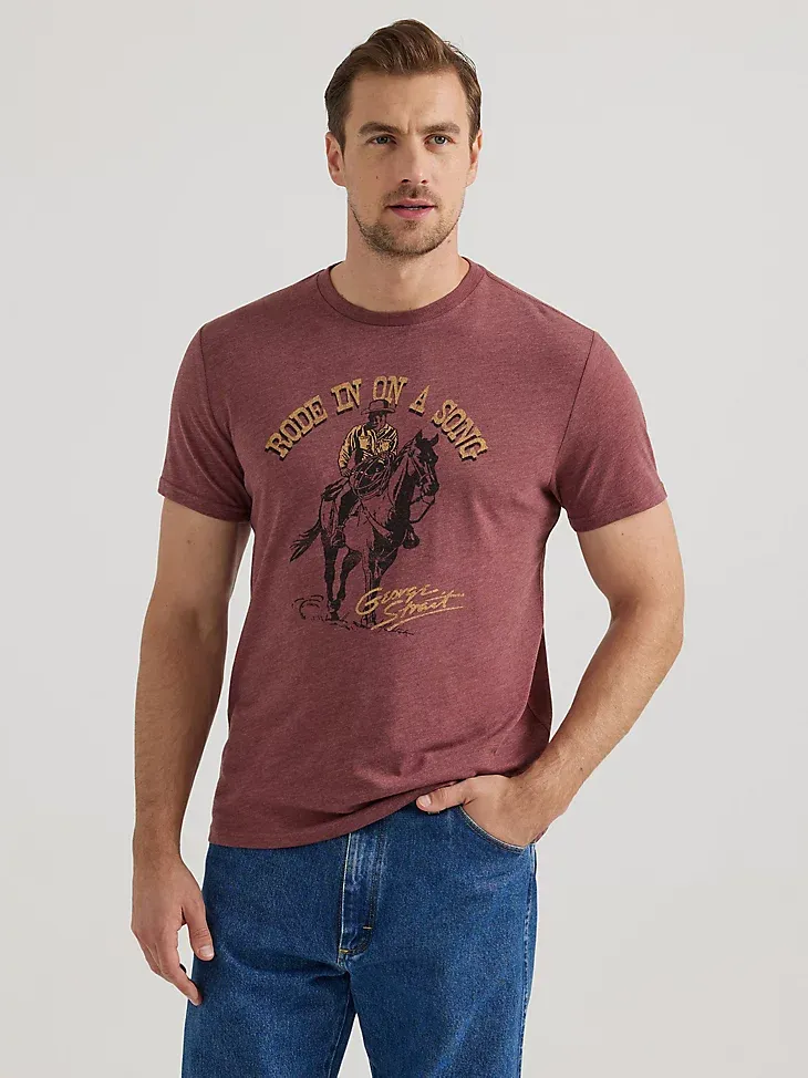 MEN'S GEORGE STRAIT SHORT SLEEVE GRAPHIC T-SHIRT IN PORT