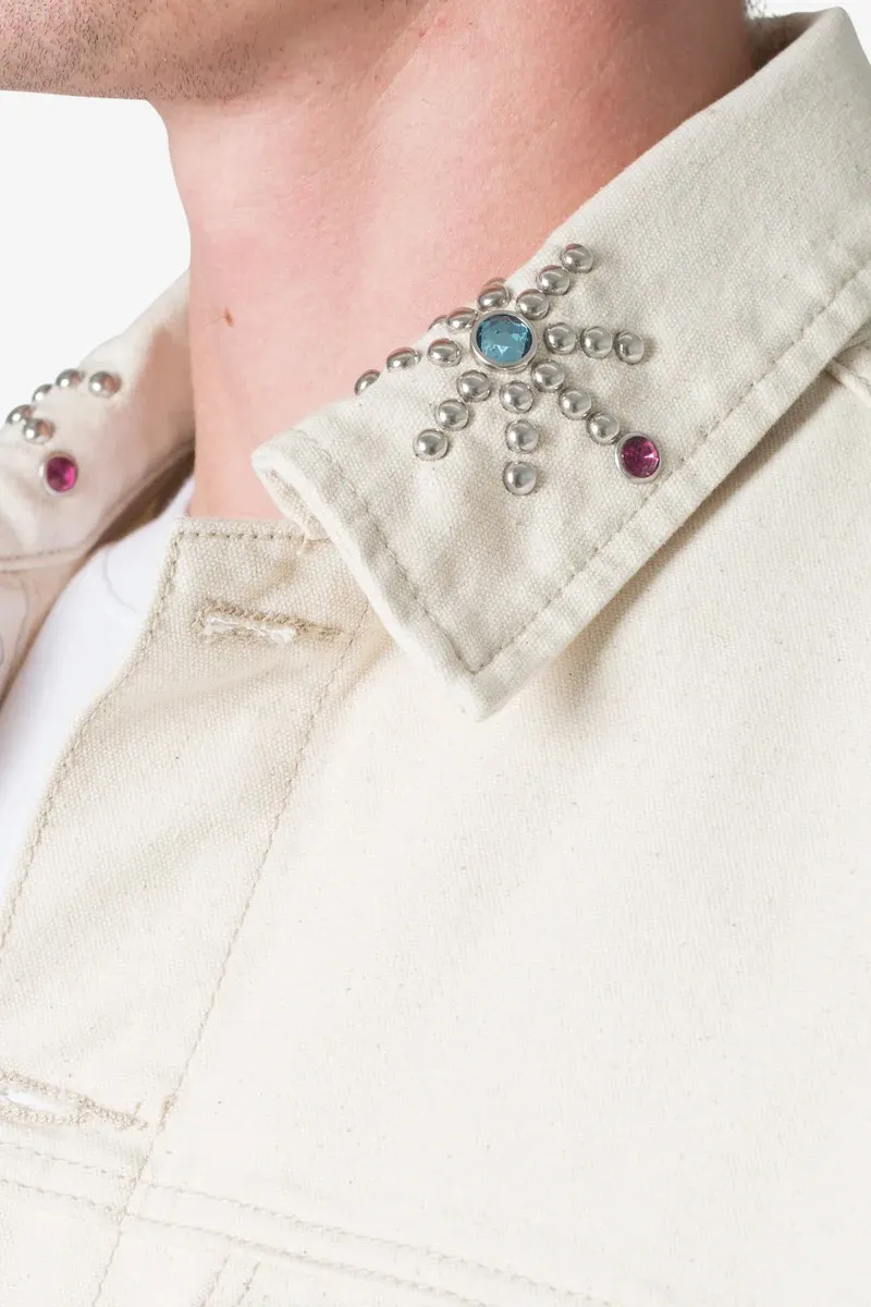 JEWEL STUDDED TRUCKER JACKET