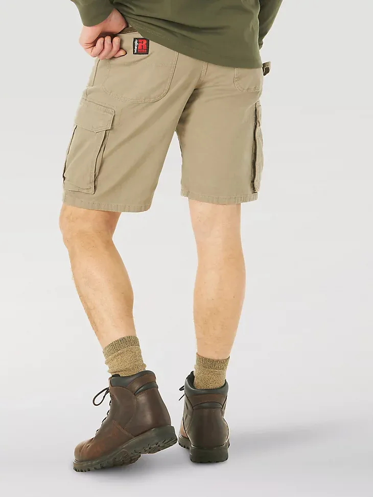 WRANGLER® RIGGS WORKWEAR® STRETCH RANGER CARGO SHORT IN DARK KHAKI