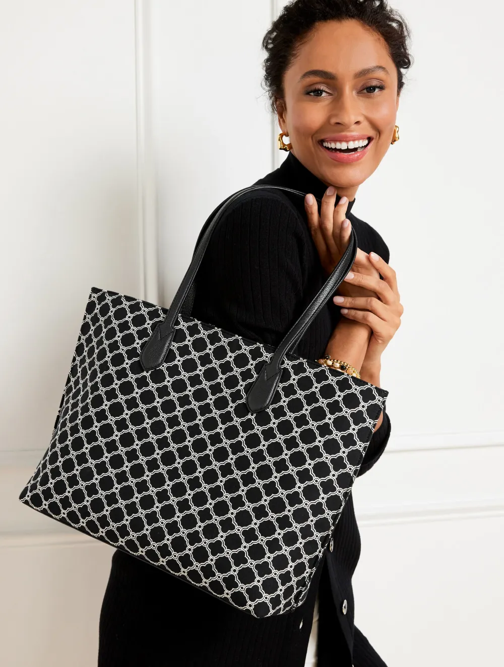 Lattice Jacquard Tote