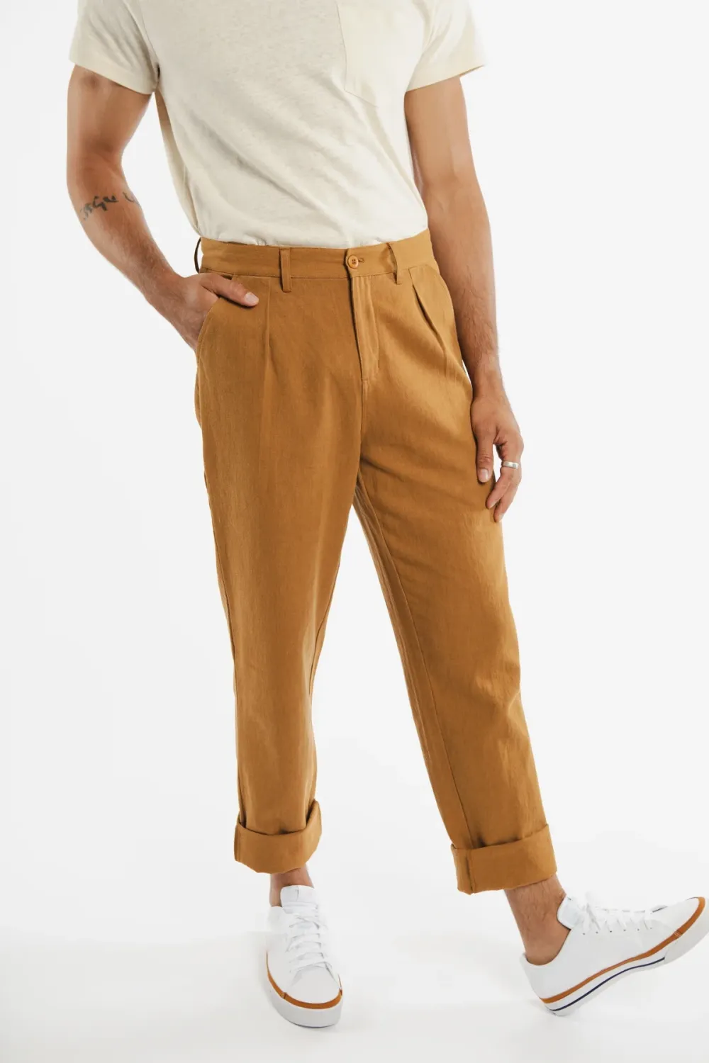 Tailored Wool Blend Pants