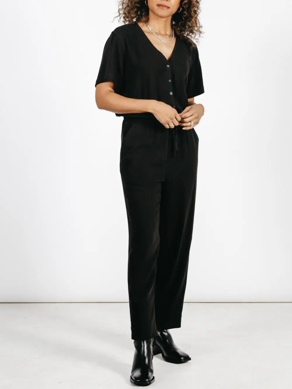 The Thea Black Jumpsuit