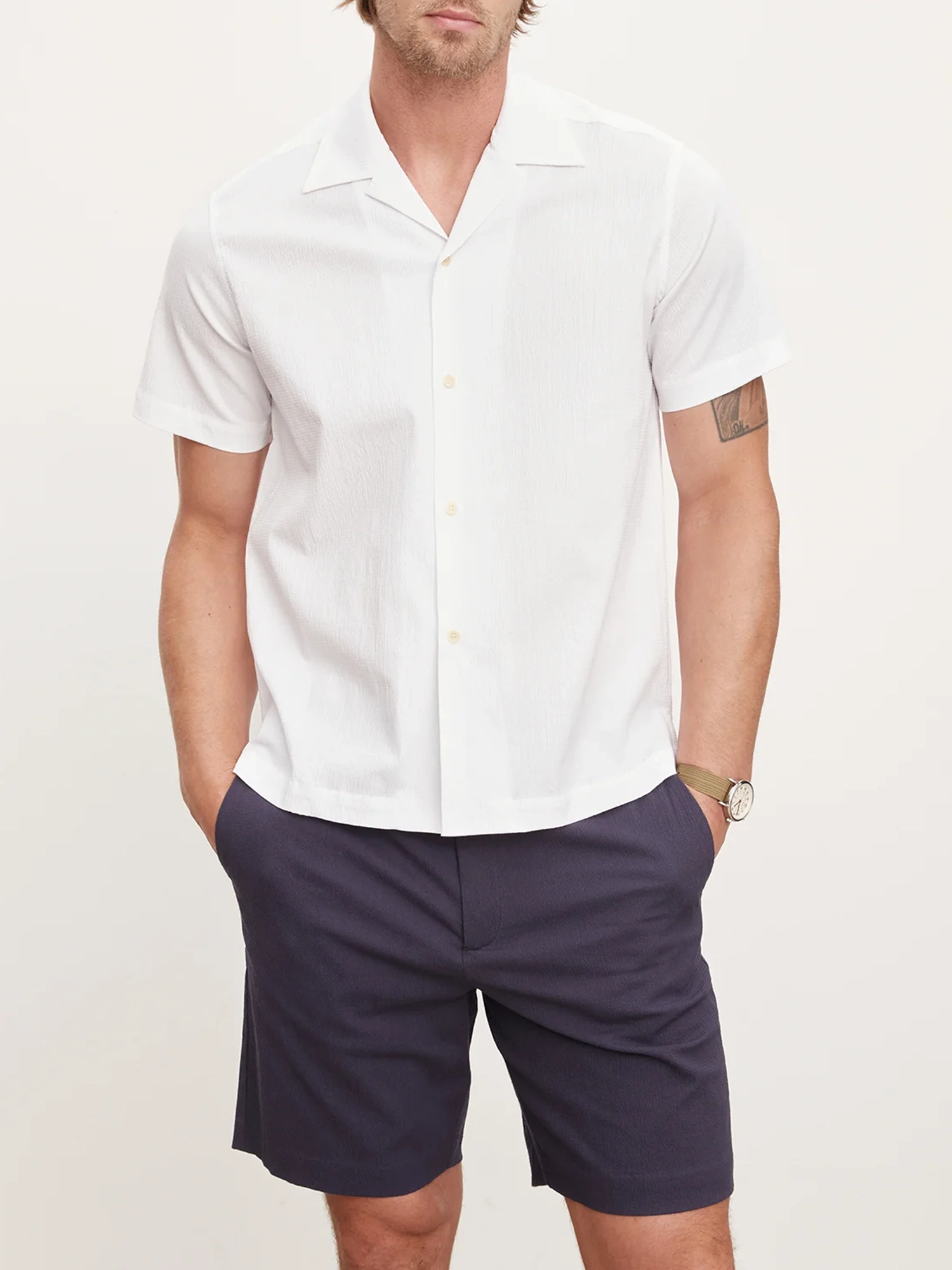 Solid Business Shortt Sleeve Shirts