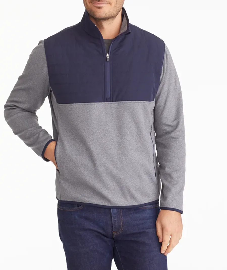 Blue and Gray Colorblock Men's Sweatshirt