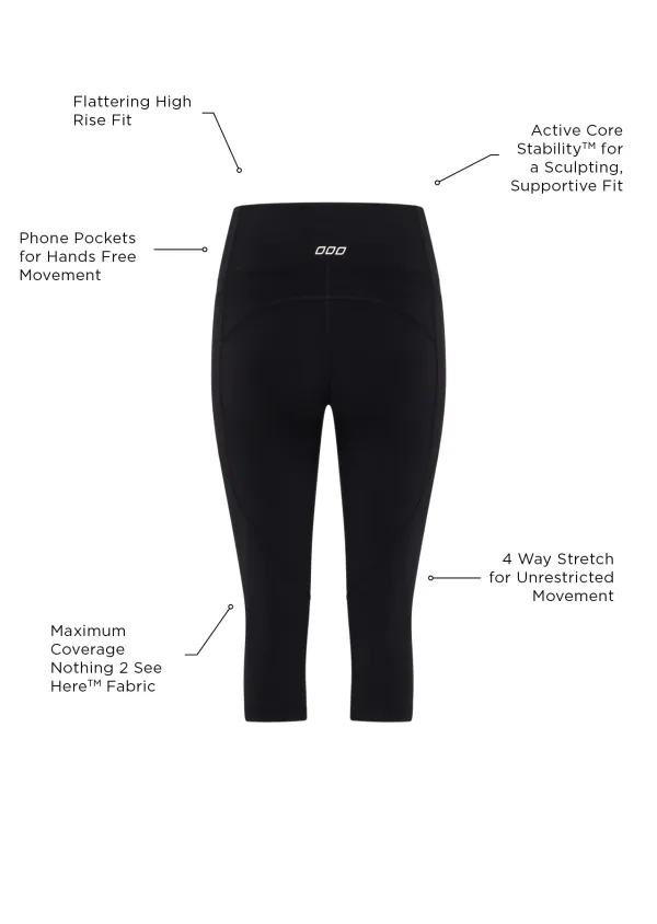 Amy Phone Pocket 3/4 Tech Leggings