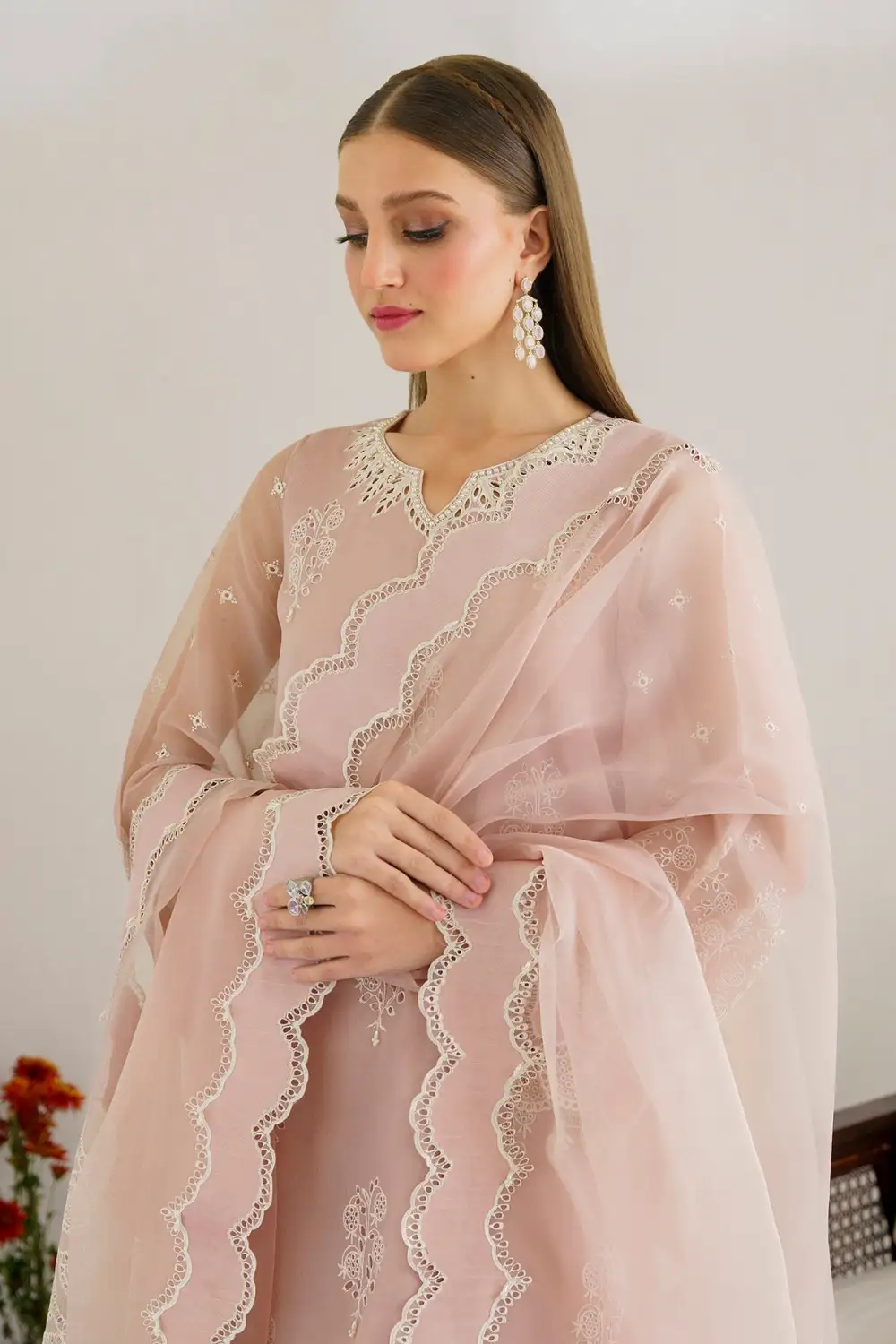 EMBROIDERED CHIFFON