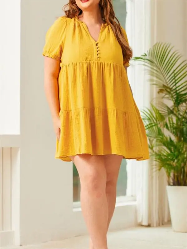 Sunshine Serenade Babydoll Dress